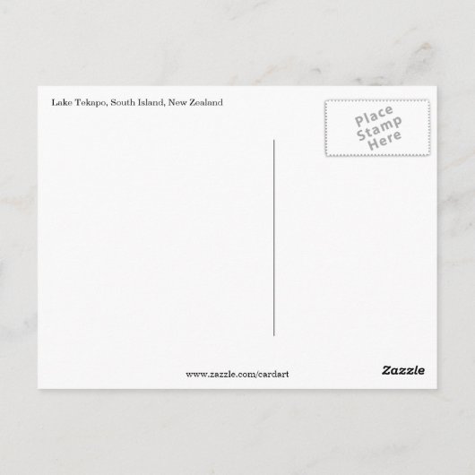 tekapo nieuw - zeeland briefkaart (Achterkant)
