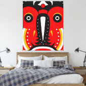 Teke Mask Canvas Afdruk (Insitu (Slaapkamer))