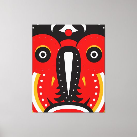Teke Masker Canvas Afdruk (Voorkant)