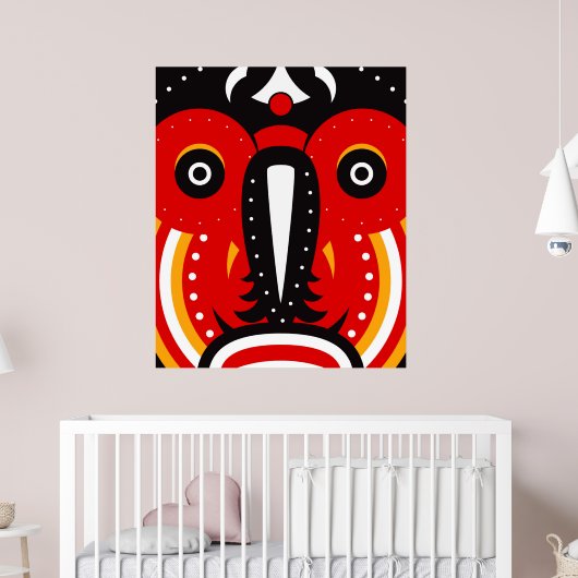 Teke Tribal Mask Poster (Kinderkamer 2)