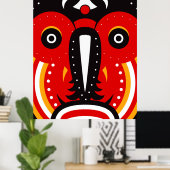 Teke Tribal Mask Poster (Thuiskantoor)