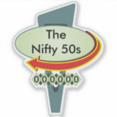 Teken 50s voor gebarentaal 4 sticker (Voorkant)