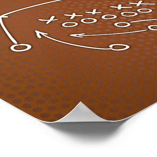 Teken afdrukken football-partijcode poster (Hoek)