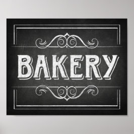 Teken afdrukken op alk Style BAKERY Poster