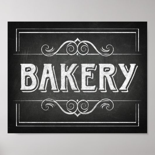 Teken afdrukken op alk Style BAKERY Poster (Voorkant)