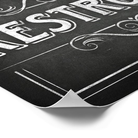 Teken afdrukken van alk Style RESTROOM Poster (Hoek)