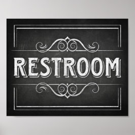 Teken afdrukken van alk Style RESTROOM Poster
