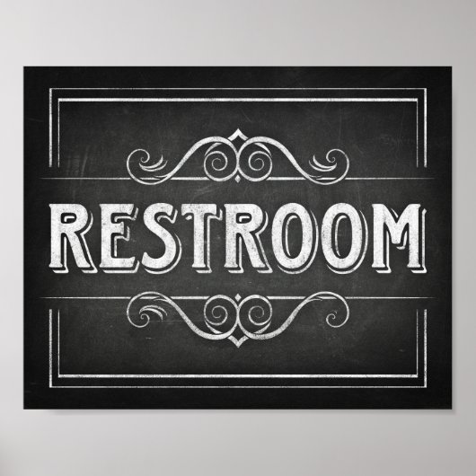 Teken afdrukken van alk Style RESTROOM Poster (Voorkant)