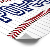 Teken afdrukken van Baseball Party POPCORN Poster (Hoek)
