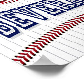 Teken afdrukken van BEDRIJFSMIDDELEN voor honkbalp Poster (Hoek)