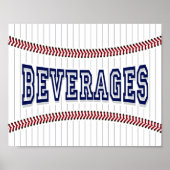 Teken afdrukken van BEDRIJFSMIDDELEN voor honkbalp Poster (Voorkant)