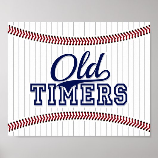 Teken afdrukken van de OUDE TIMERS van de Baseball Poster (Voorkant)