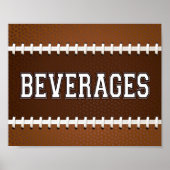 Teken afdrukken van football Party-BEVERAGES Poster (Voorkant)