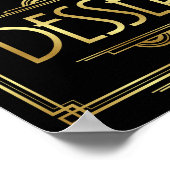 Teken afdrukken van Gatsby Art Deco DESSERTS Poster (Hoek)