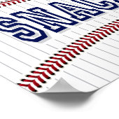 Teken afdrukken van SNACKS-borden van honkbalparti Poster (Hoek)