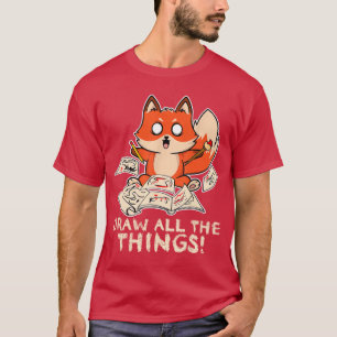 Teken alles voor het schetsen van kunst Otaku stri T-shirt