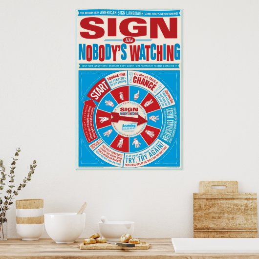 Teken als het poster van het Kijken van de Niemand (Keuken)