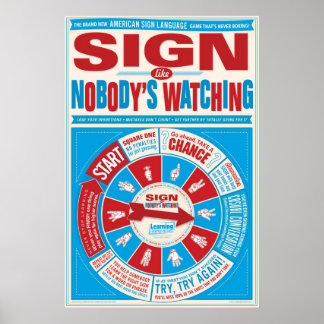 Teken als het poster van het Kijken van de Niemand