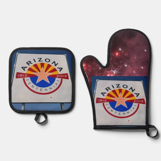 Teken Arizona State Ovenwant & Pannenlap Set (Voorkant)