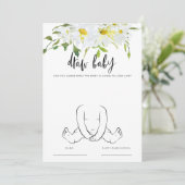 Teken Baby Daisy Baby shower bloemenspel kaart (Staand voorkant)