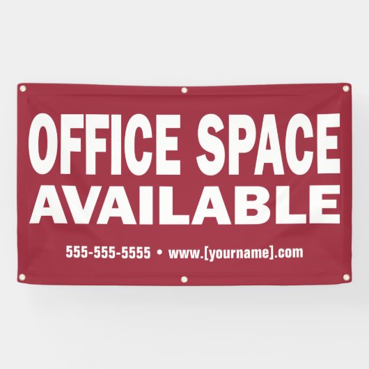 Teken banner voor beschikbare kantoor-ruimte (Horizontaal)