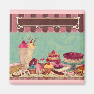 Teken banner voor Cupcake Cake Party Magneet