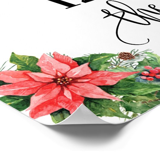 Teken beste dag trouwdatum ja dag kerst poster (Hoek)