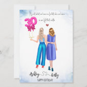 Teken Beste Vriend 30e Gelukkige Verjaardag Kaart (Voorkant)