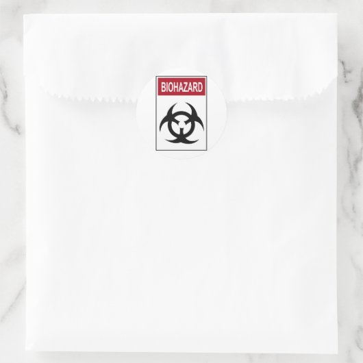  teken Bio Hazard Ronde Sticker (Tas)