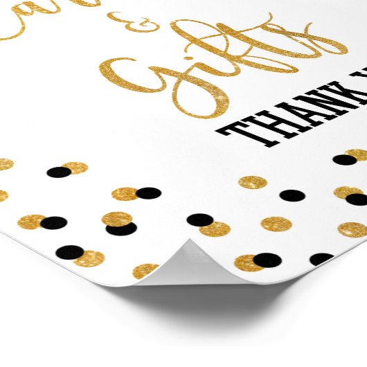 Teken Black Gold van kaartjes en cadeautjes voor G Poster (Hoek)