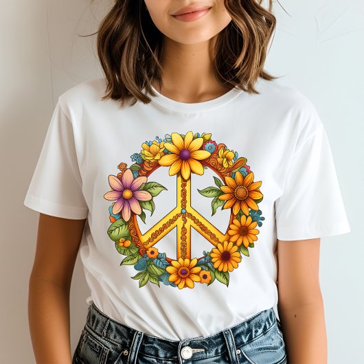 Teken bloei harmonie t-shirt