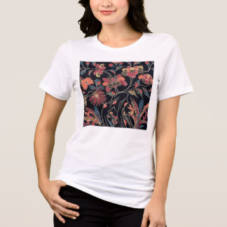 Teken bloemen Tri-Blend shirt