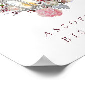 Teken Bloemrozen & Lantaarn Bruidsmeisje Eten Bord Poster (Hoek)