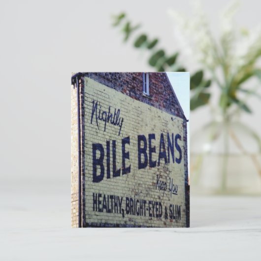 Teken Briefkaart oude geverfde staven (Staand voorkant)