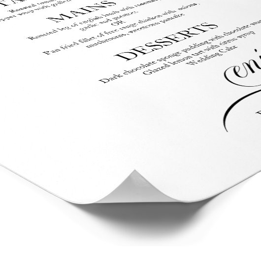 Teken Chic Black van het Bigmenu Poster (Hoek)