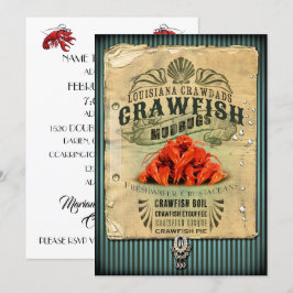 teken Crawfish Party Invitation Kaart