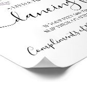 Teken Dansende Voeten Slippers Bruiloftsreceptie Poster (Hoek)