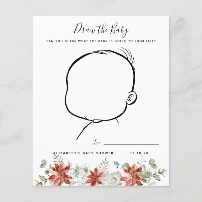 Teken de Baby | Baby Shower Spel (Voorkant)