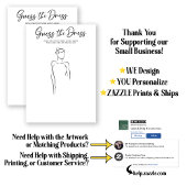 Teken de Dress Vrijgezellenfeest Party Game Kaart