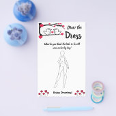 Teken de jurk Bruidsjonker Bruiloft spelkaart Lief Flyer (Enkel)