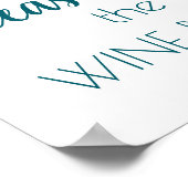 Teken de wijnfles | Script-Poster Poster (Hoek)