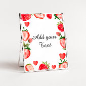 Teken-decor aardbeien | Tabelteken van partij Poster