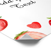 Teken-decor aardbeien | Tabelteken van partij Poster (Hoek)