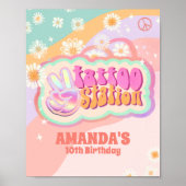 Teken-decor tattoo-station poster (Voorkant)