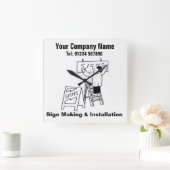 Teken die & Installatieteken maken Fabrikanten Vierkante Klok (Huis)