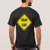 Teken, doodlopende weg t-shirt (Achterkant)