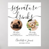 Teken Drinks Bruiloft Handtekening Drinken Bord Poster (Voorkant)