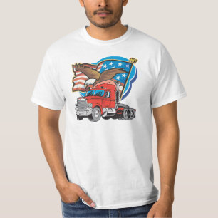 Teken Eagle Mannen Value T-shirt voor truckers