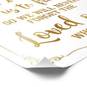 teken een bezoekersregister trouwbord goud foto afdruk (Hoek)