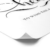 Teken een bord op het harthuwelijk poster (Hoek)